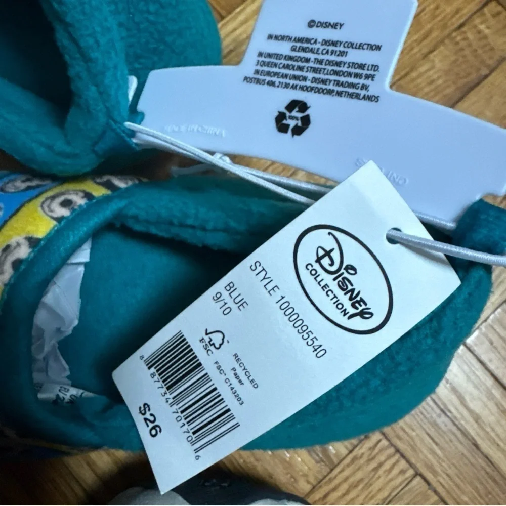 Unisex Kids NEW Disney Mickey Mouse Slip On Slippers‎ 9/10